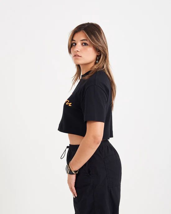 Signature Crop Black TEE