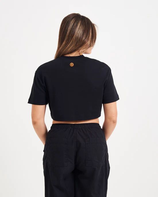 Signature Crop Black TEE