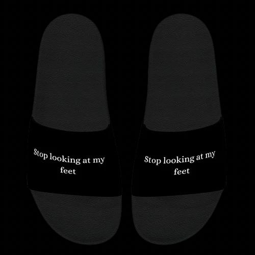 Stop looking at my feet "black"