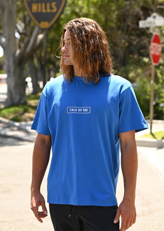 T.O.Y Boxed Logo Blue Tee